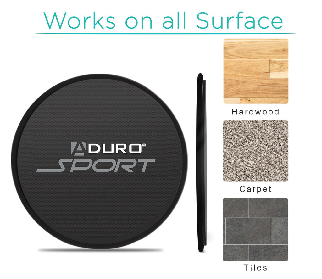 Aduro Sport Dual Sided Exercise Gliding Discs Home Workout Equipment
