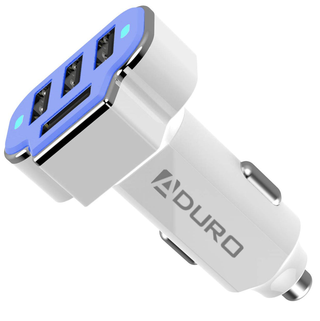 PowerUp 4 USB Port Car Charger Adapter for iPhone Samsung and More