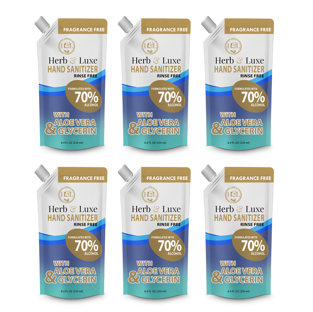 Herb & Luxe Fragrance Free Hand Sanitizer w/ Aloe Vera 8.4 Oz