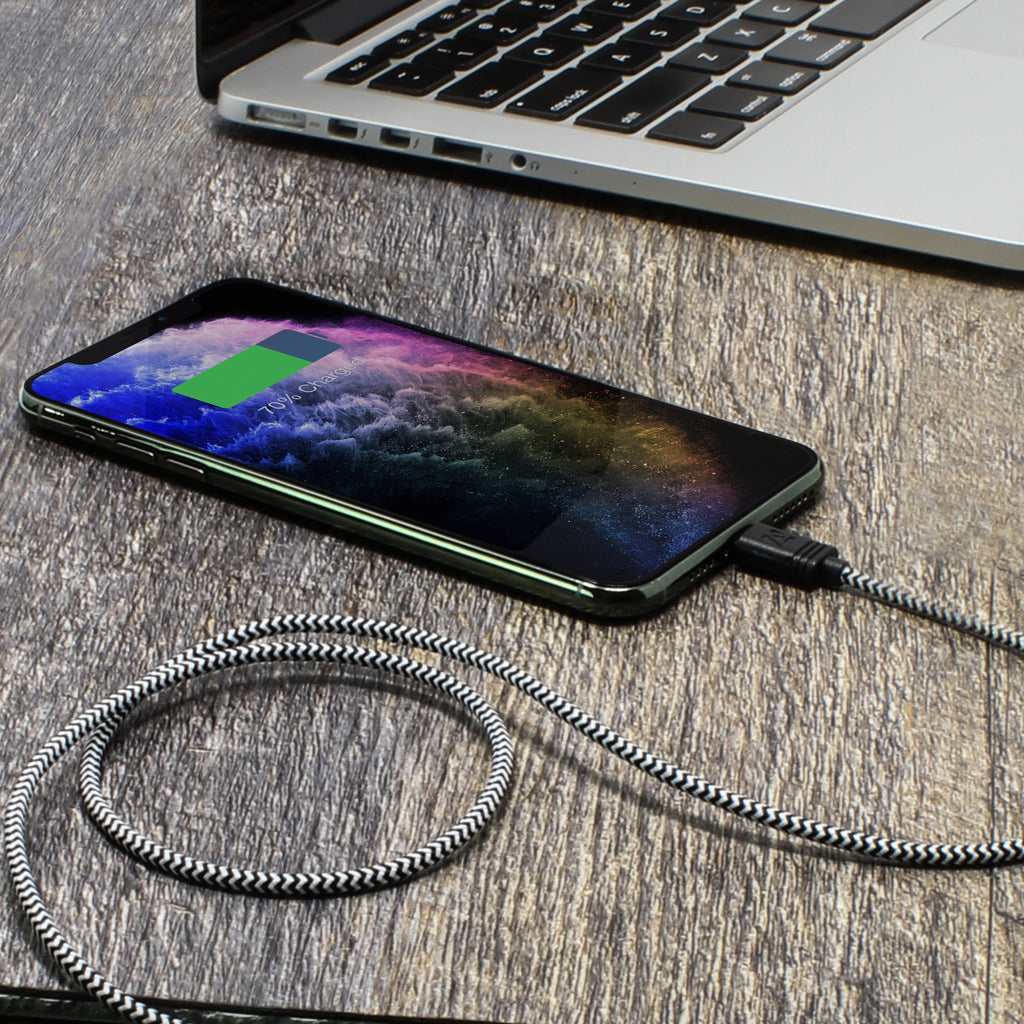 Aduro 10 Ft MFI Lightning Fiber Cloth Charge & Sync Cable