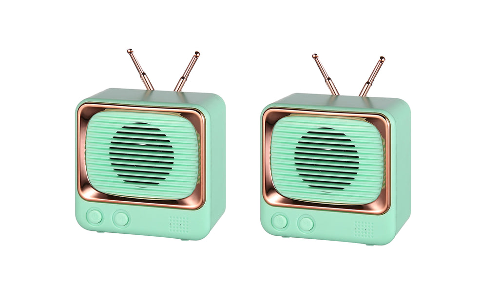 ANX Audio Retro TV Desktop True Wireless Speaker Set