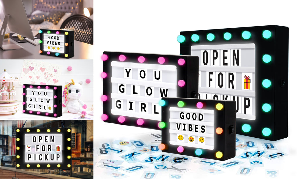 Hearth & Haven Hollywood LED Light-Up Message Lightbox Hearth & Haven Hollywood LED Light-Up Message Lightbox