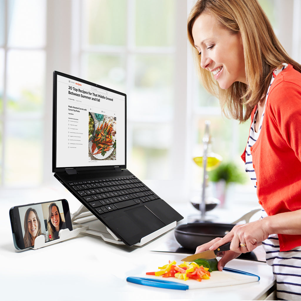 Aduro U-Rise Duo Desktop Stand for Laptop Computers & Smartphones black
