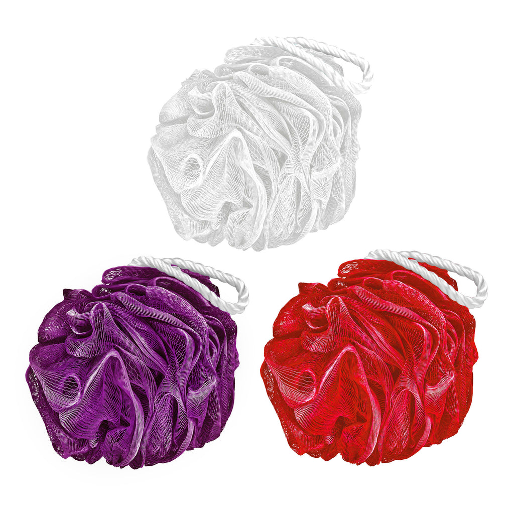 Olivia Rose 3 Pack Shower Loofa Bag
