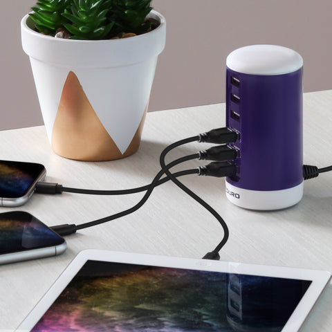 Aduro PowerUp 40W 6 Port Hub USB Charging Station