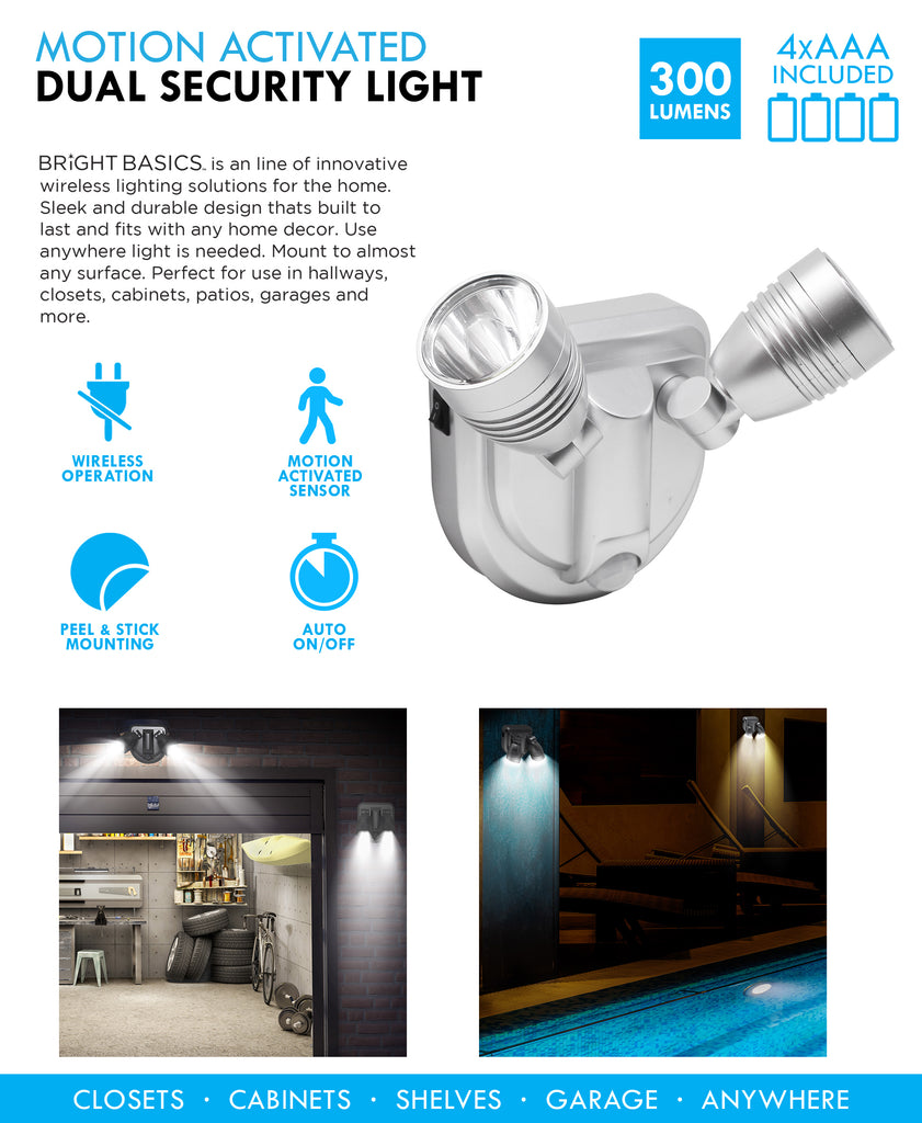 Bright Basics Motion Activated Dual Security Light