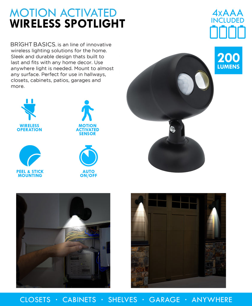 Bright Basics Motion Activated Wireless Spotlight