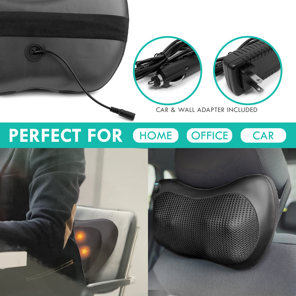 FlexWorks Shiatsu Heated Pillow Massager