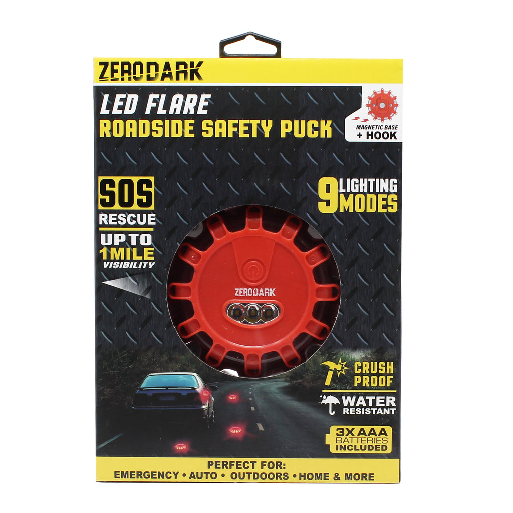 ZeroDark LED Roadside Flare Safety Puck Light