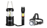ZeroDark 3 Pc Tactical Set with Flashlight, Lantern, & Headlamp