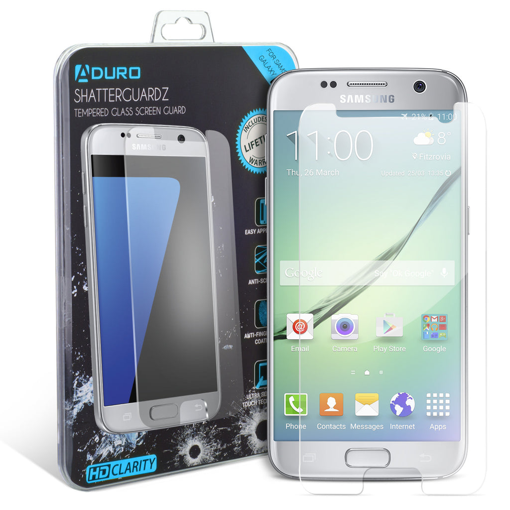 SHATTERGUARDZ Tempered Glass Screen Protector: Galaxy S7