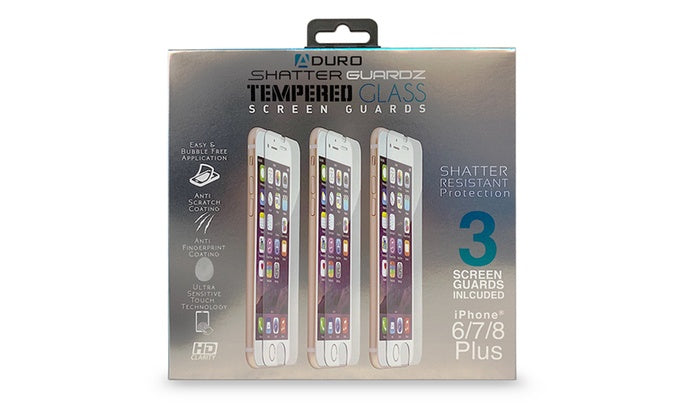 ShatterGuardz Tempered Glass Screen Protectors for iPhones 3 Pack