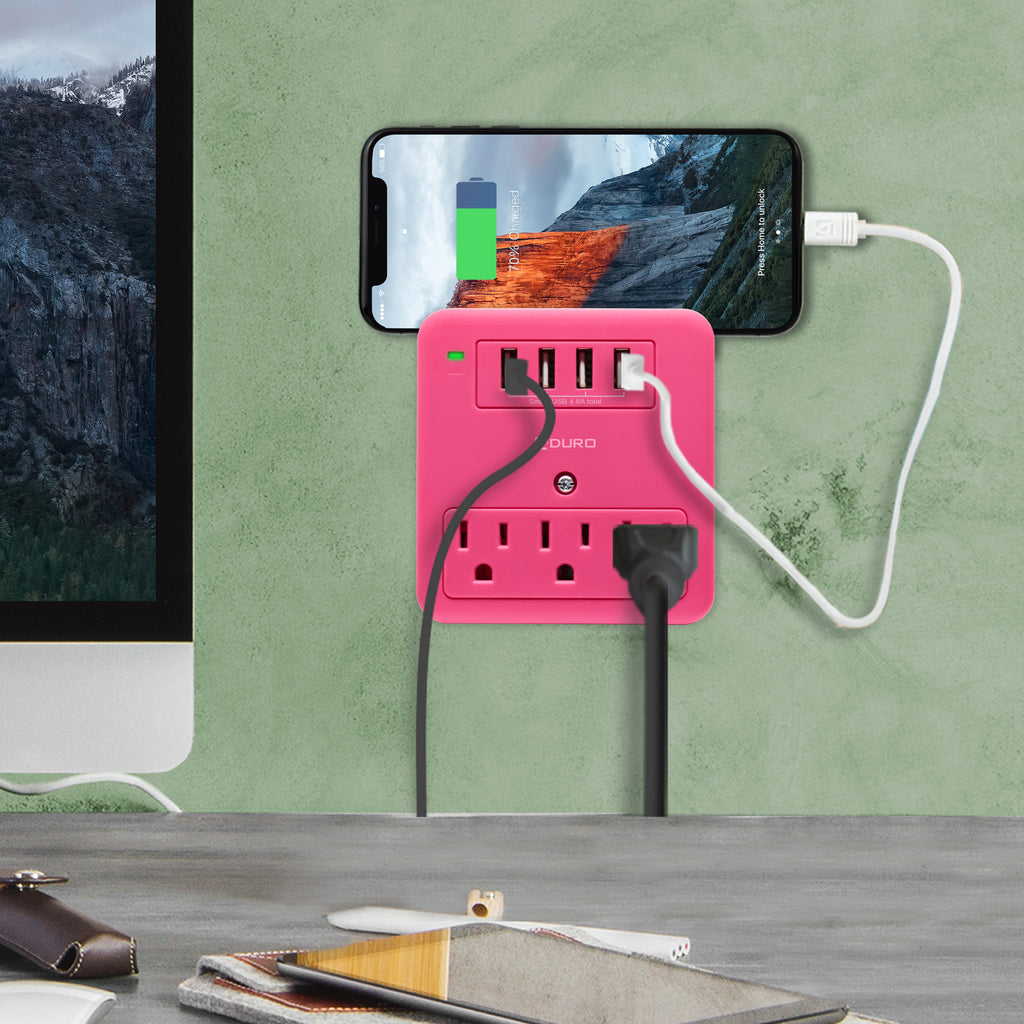 Aduro Surge Multi Charging Station with 3 Outlets & 4 USB Ports