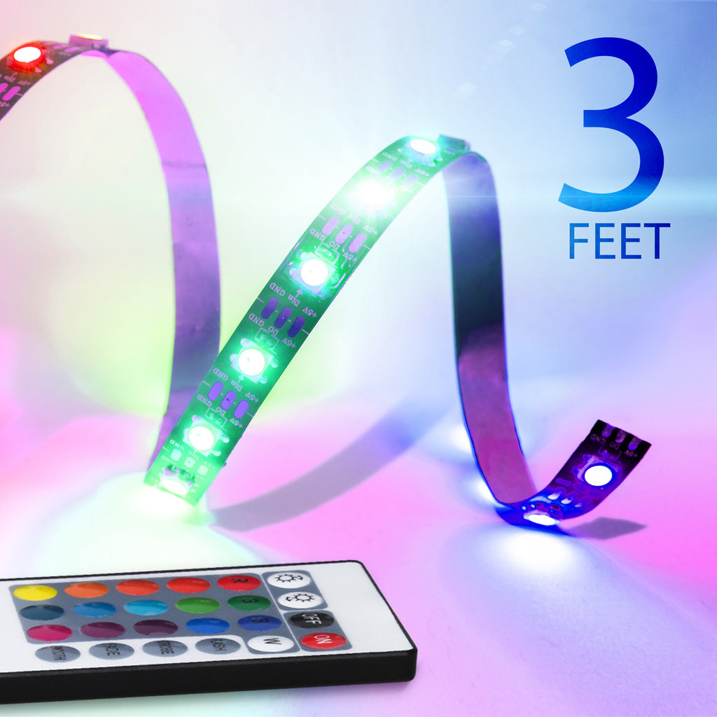 Tech Theory Illuminated Color Changing Strip Lighting with Remote Control 6 Ft