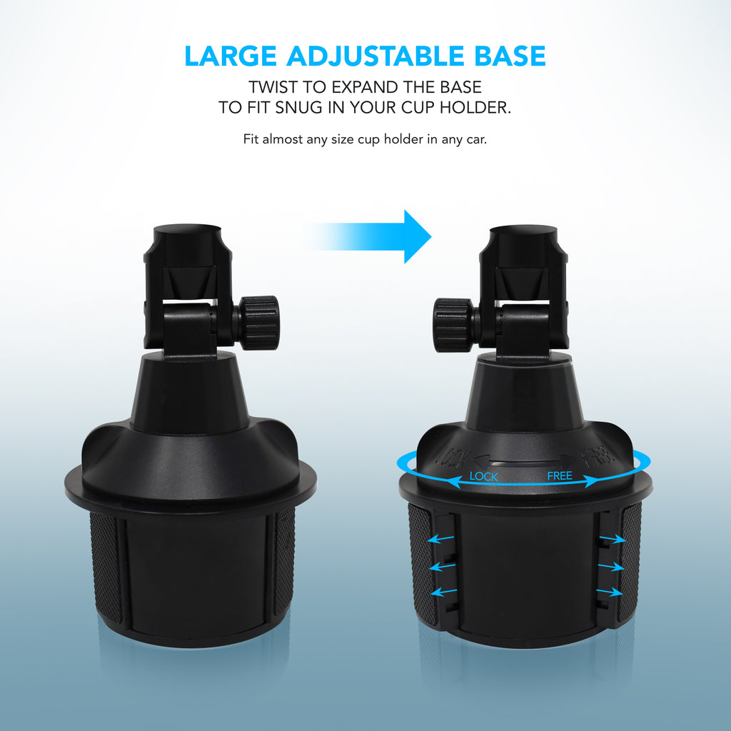 Universal Cup Holder Car Phone Mount & Adjustable Tray