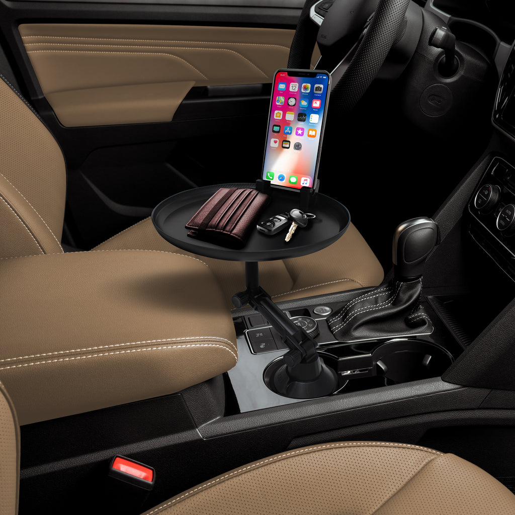 Universal Cup Holder Car Phone Mount & Adjustable Tray