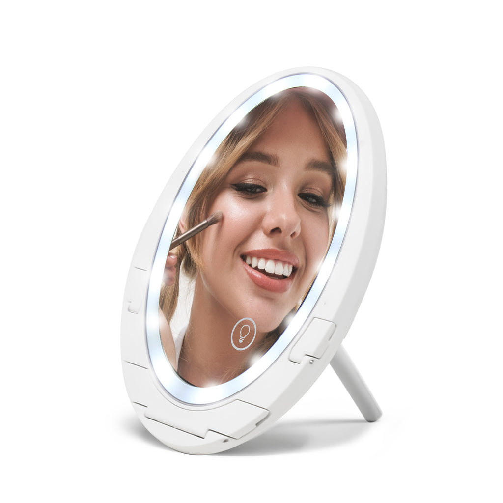 Tech Theory Portable LED Vanity Mirror with Qi Wireless Charging