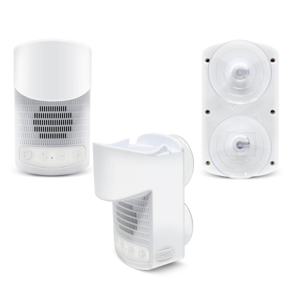 Aduro Wireless Shower Speaker with Cup Holder & Phone Mount