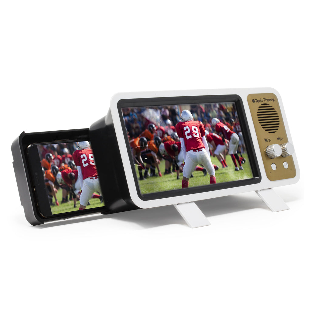 Tech Theory by Aduro Smartphone Retro Home Theater Screen Magnifier & Wireless Speaker