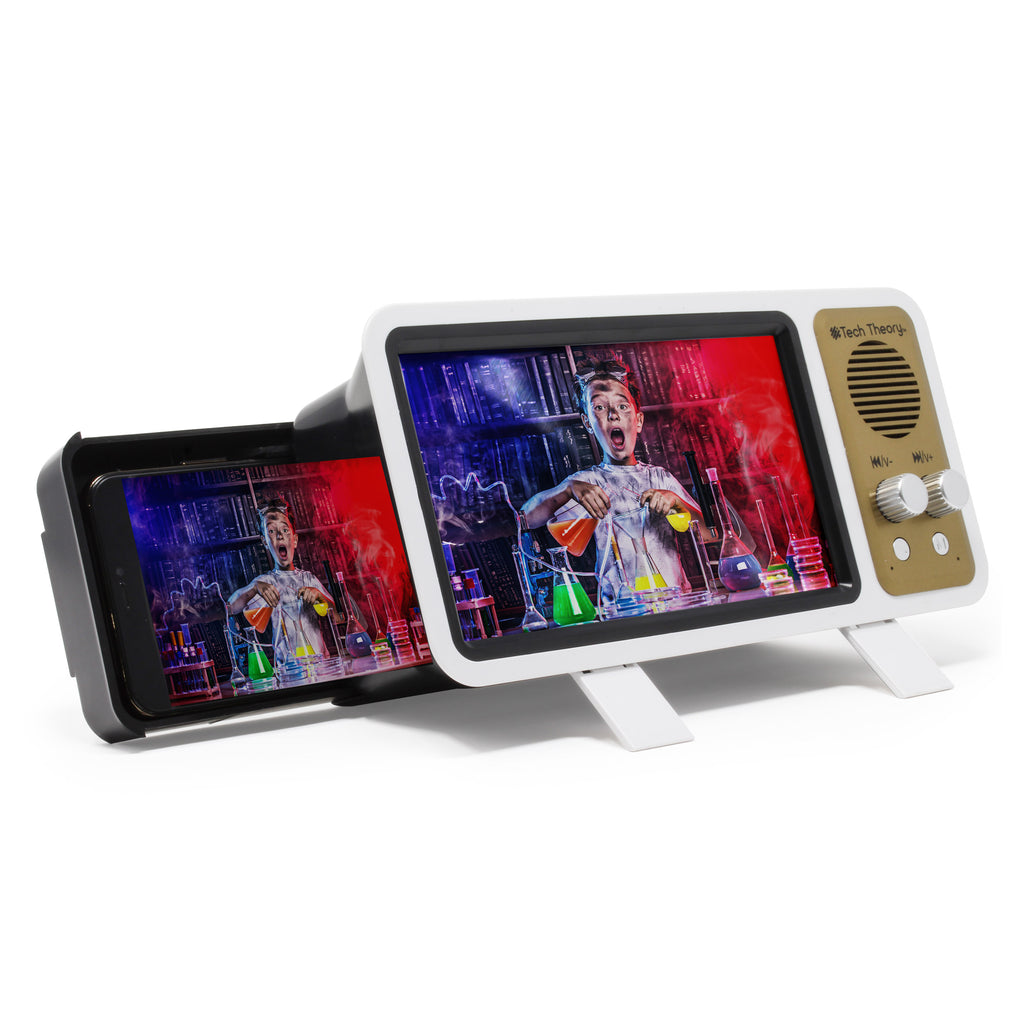 Tech Theory by Aduro Smartphone Retro Home Theater Screen Magnifier & Wireless Speaker