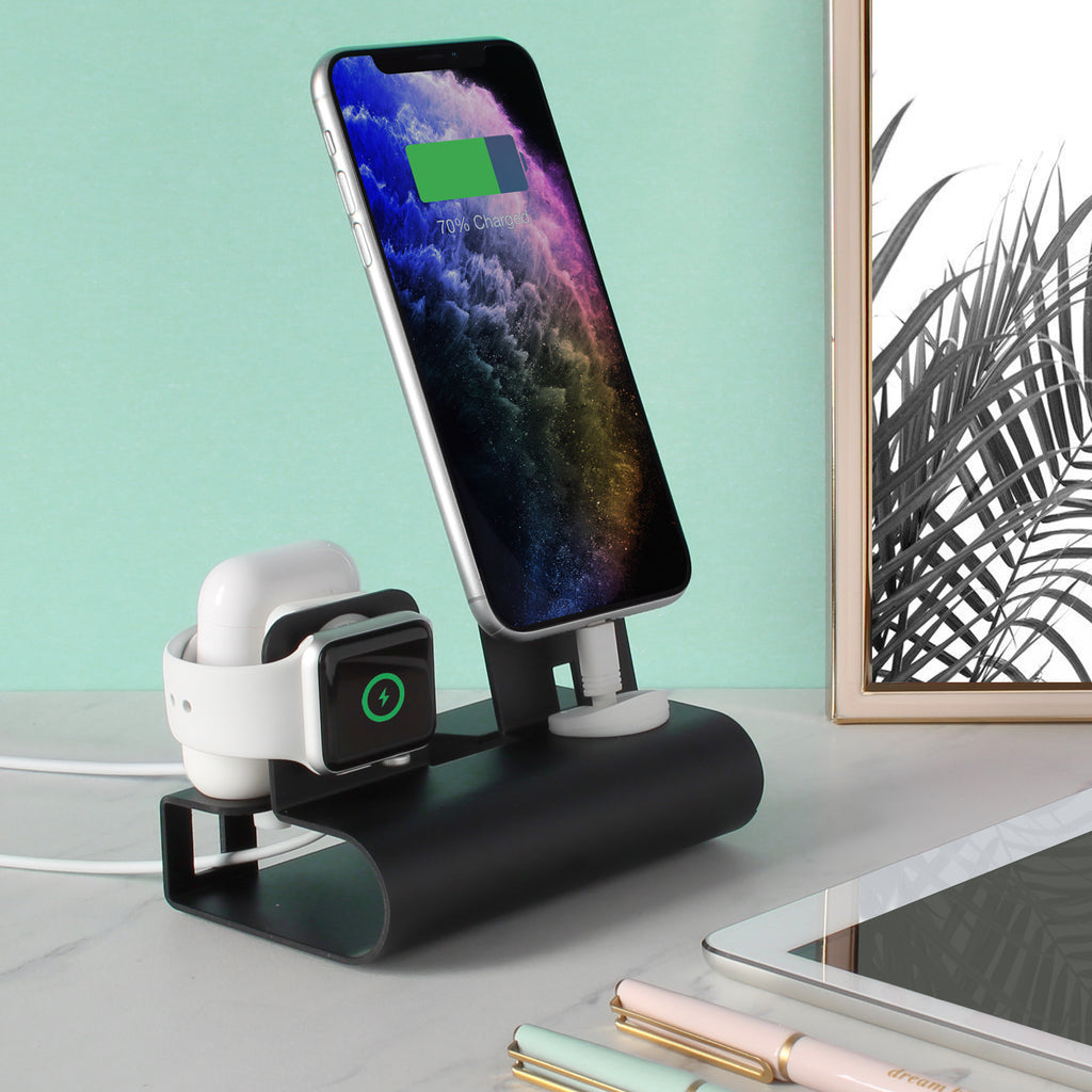 Aduro 3 in 1 Desktop Charging Stand for iPhone, Airpods, & Apple Watch Aduro 3 in 1 Desktop Charging Stand for iPhone, Airpods, & Apple Watch