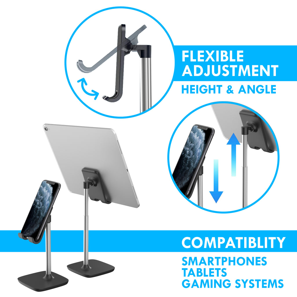 Aduro Elevate Stand with Adjustable Height for Phone & Tablets