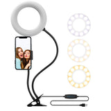 U-Stream Selfie Studio Gift Set w/ 6” Ring Light Stand, Selfie Clip Light & 6 Ft LED Light Strip