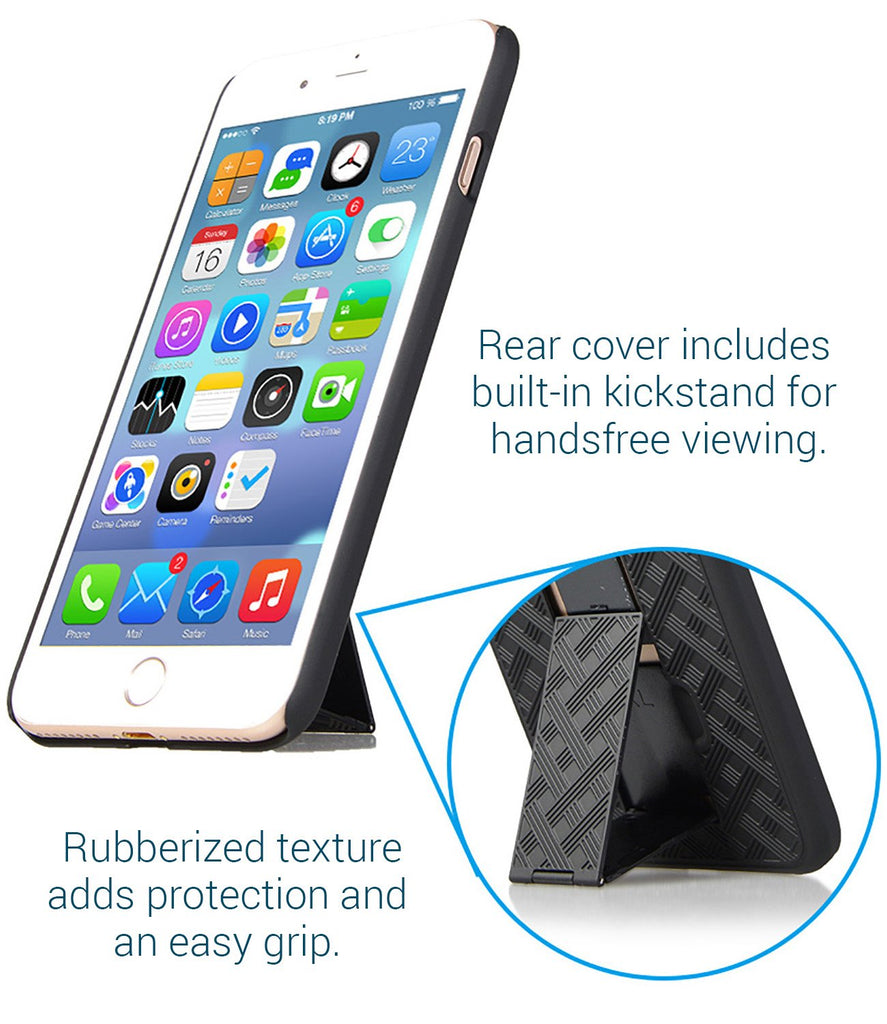 iPhone 8 Plus / 7 Plus Holster Case, Aduro COMBO Shell & Holster Case