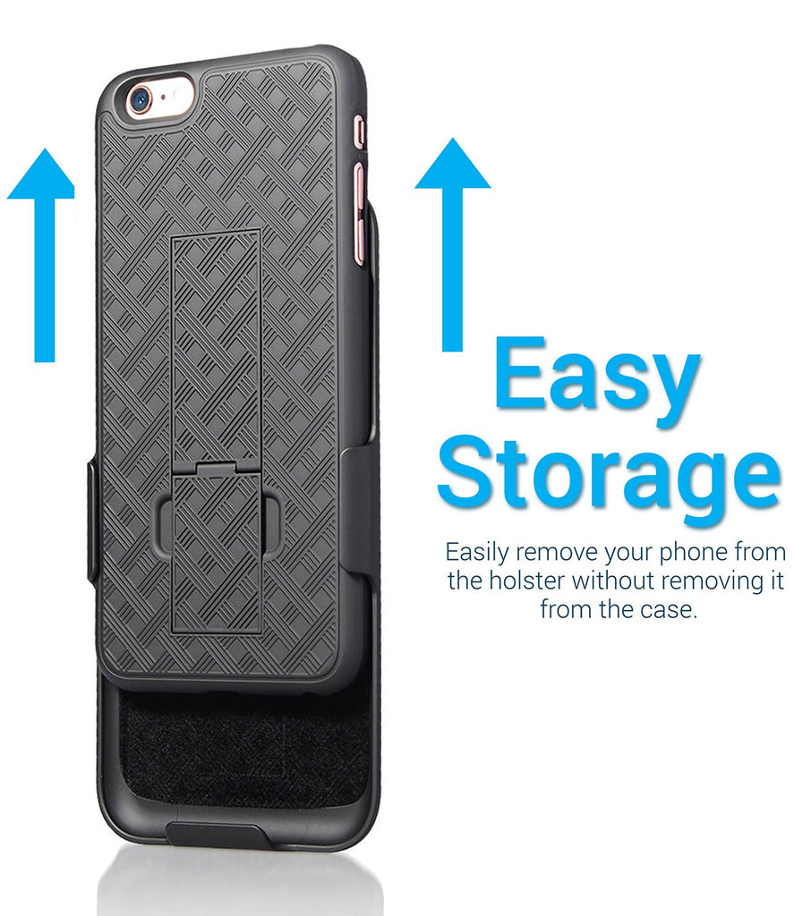 Aduro iPhone 6S Plus / 6 Plus COMBO Shell & Holster Case Super Slim Shell Case