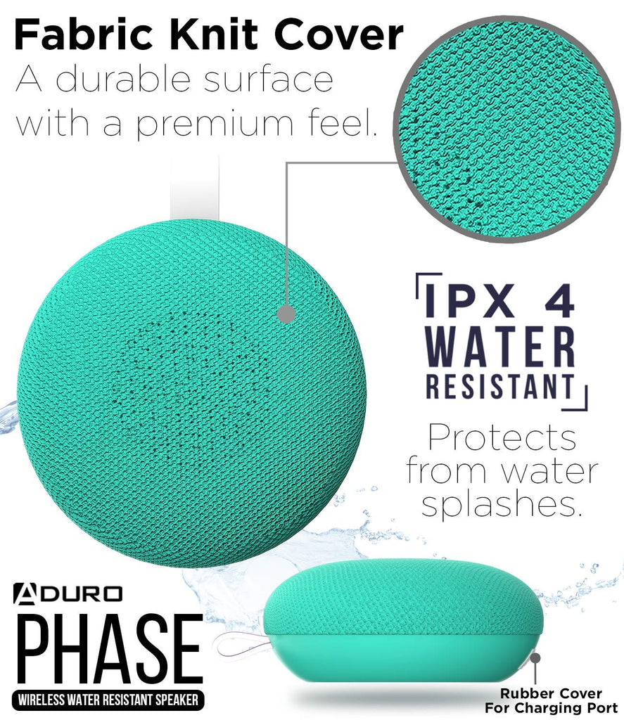 Phase Wireless Speaker Water Resistant for Outdoor and Travel Mint