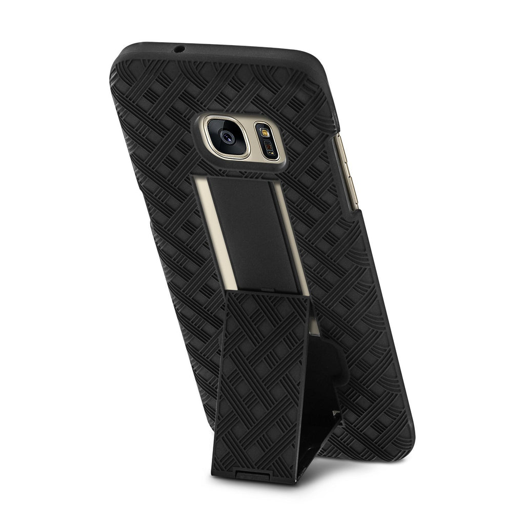 Galaxy S7 Edge Case, Aduro Shell & Holster COMBO Super Slim Case Shell
