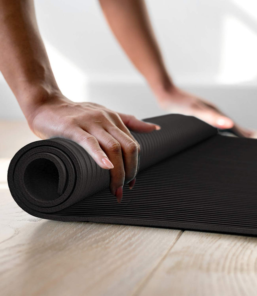 Aduro Sport Yoga Workout Mat, 1/2-Inch Extra Thick Yoga Foam Mat