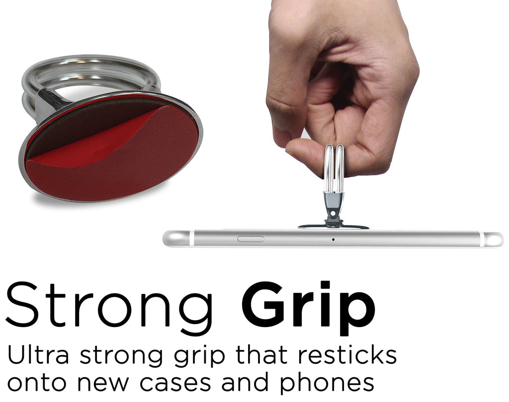 U-Grip Mobile Phone Ring Holder, 3 in 1 Universal Phone Ring Stand, Car Vent Mount, & Holder