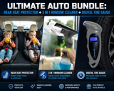 Ultimate Auto Bundle: Premium Rear Seat Protector + 3 in 1 Cleaner + Digital Tire Gauge