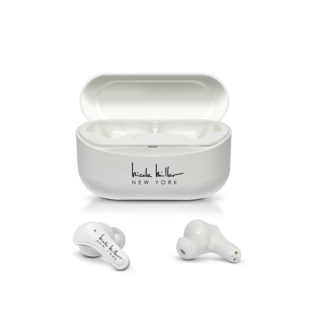 Nicole Miller StyleSound True Wireless Earbuds White