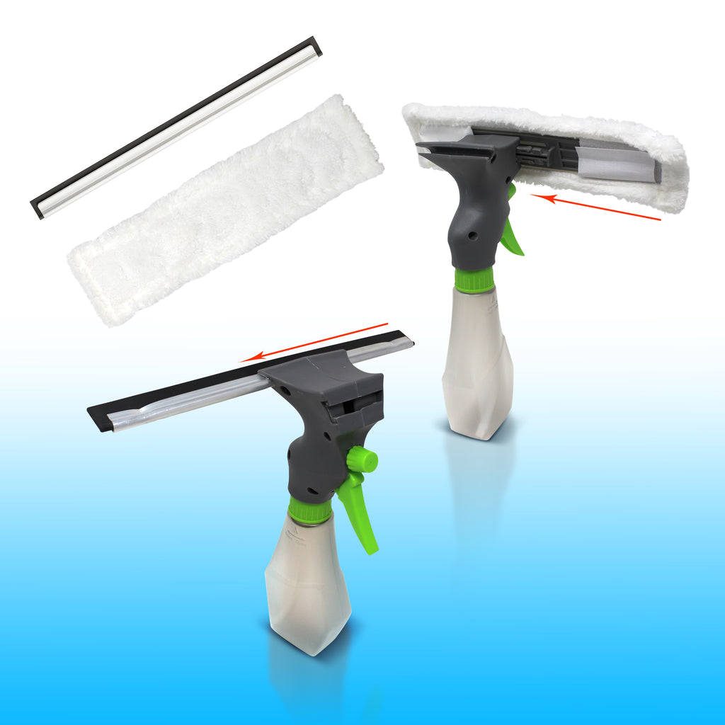 AutoBasics 3 in 1 Window Cleaner Spray, Scrub, & Squeegee