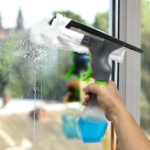 AutoBasics 3 in 1 Window Cleaner Spray, Scrub, & Squeegee