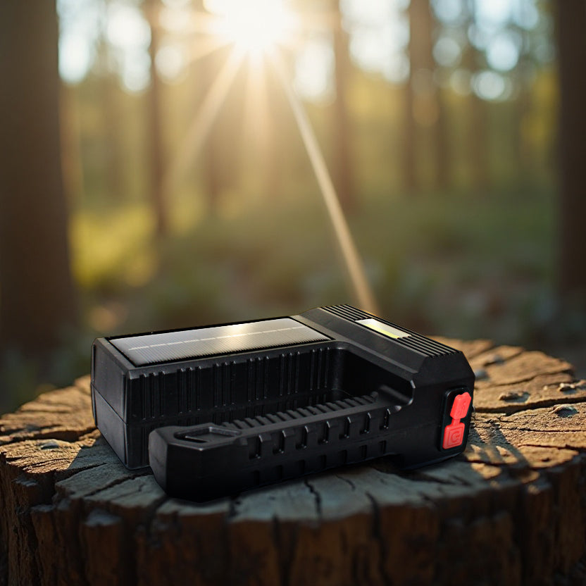 Adurance 2-in-1 Tactical Solar Rechargeable Flashlight & Task Light