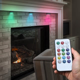 Bright Basics 3 Pack Color Changing Wireless LED Puck Lights w/ Remote Control