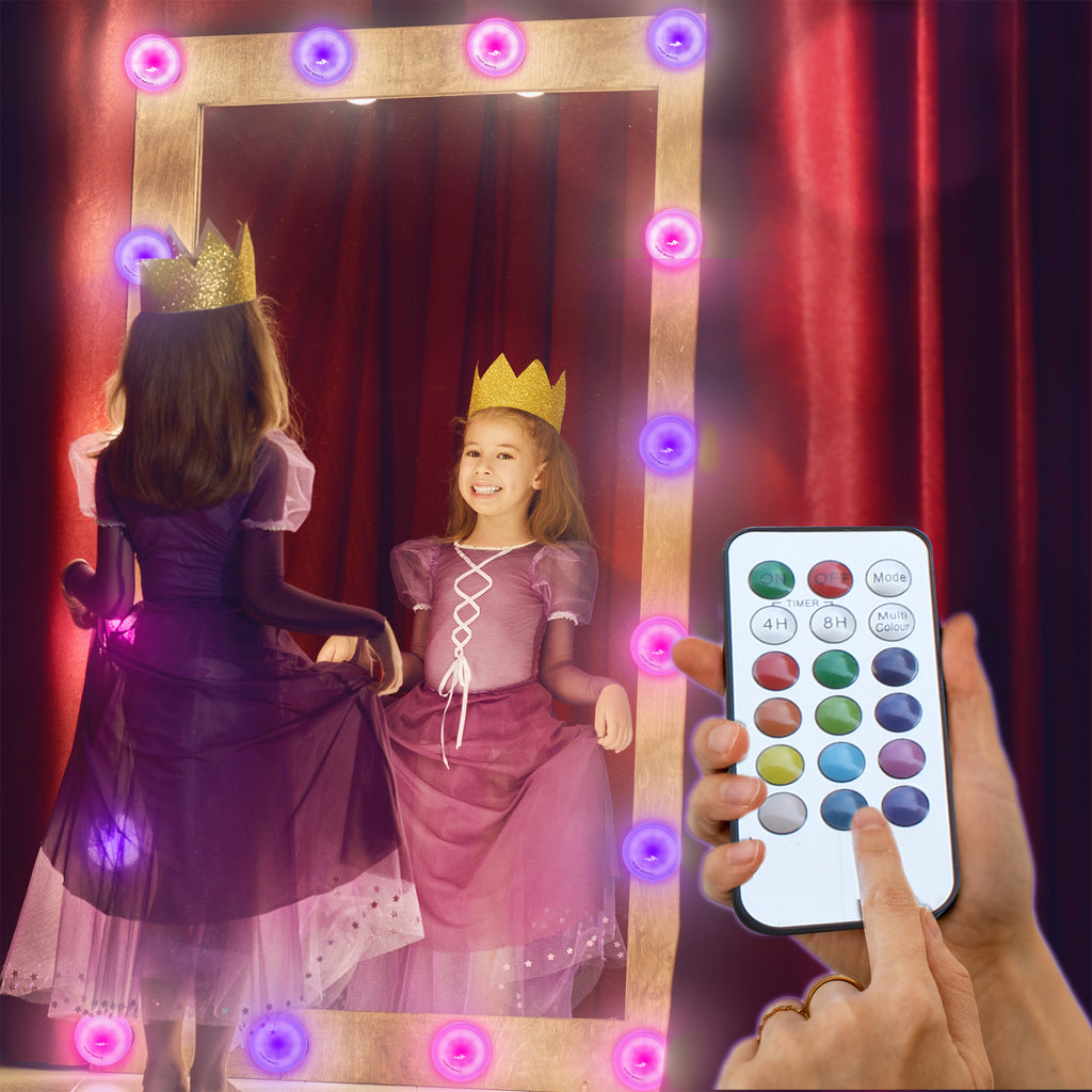 Bright Basics 3 Pack Color Changing Wireless LED Puck Lights w/ Remote Control