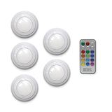 Bright Basics 5 Pack Color Changing Wireless LED Lights w/ Remote Control