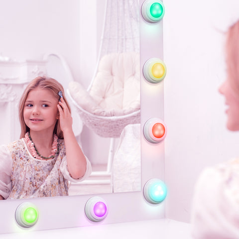 Bright Basics 5 Pack Color Changing Wireless LED Lights w/ Remote Control