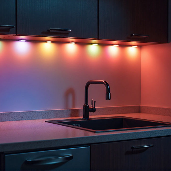 Bright Basics 5 Pack Color Changing Wireless LED Lights w/ Remote Control