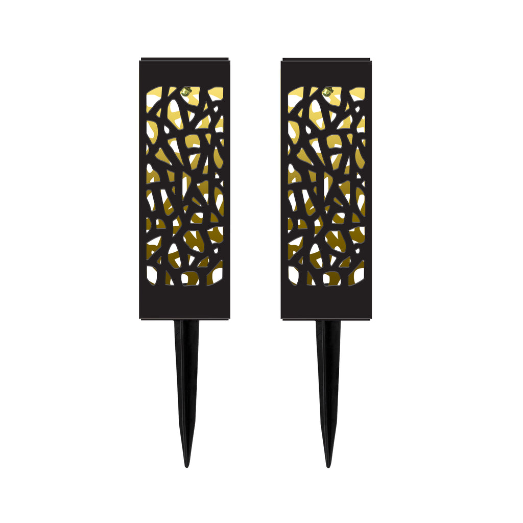 Solar Powered Outdoor LED Path Lights 2 Pack