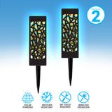 Solar Powered Outdoor LED Path Lights 2 Pack