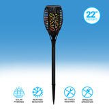 Solar Powered Flame LED Torch