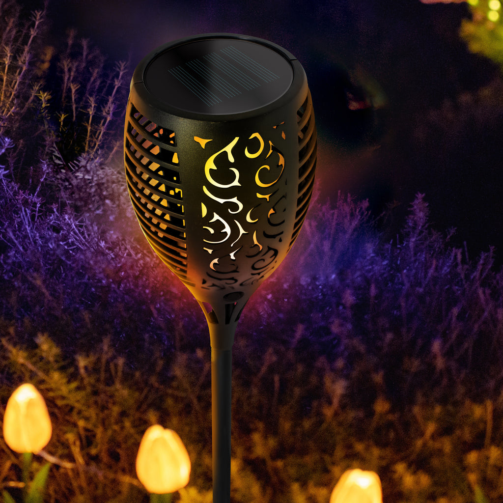 Solar Powered Flame LED Torch