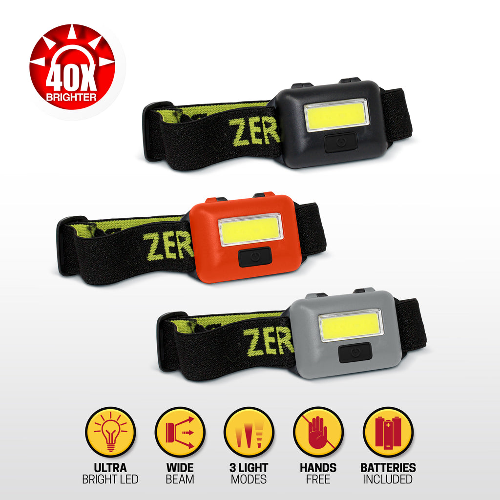 Zerodark Tactical Headlamp 3 Pc Set