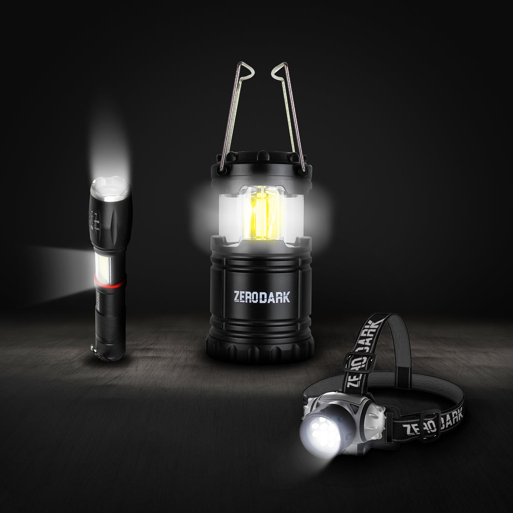 ZERODARK - 3 PIECE TACTICAL SET: LANTERN + FLASHLIGHT +