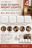 214- Space & Home Dusk-to-Dawn Night Lights – 4 Pack